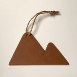 Personalized Leather Mountain Ornaments